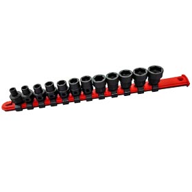 Hex Socket Bit Set 10-tlg. – Stubby-Aufsätze Für 1/4, 3/8 & 1/2 Zoll Antrieb, In Schwarzer Serie